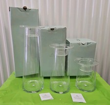 Party light symmetry large glass pillar holders Set Of 3 Pre-owned 16