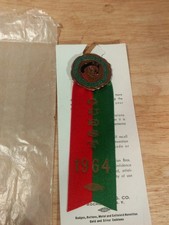 Vintage 1964 Ye Mystic Krewe of Gasparilla Guest Ribbon Medal Tampa FL YMKG Card picture