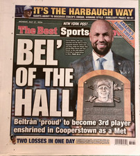 Carlos Beltran Baseball Hall Of Fame Induction MLB HOF New York Post 7/27/2026 picture