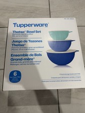 Tupperware Thatsa Bowls 6 piece set - Blue - New - picture