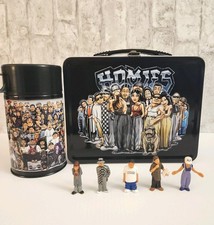 Vintage 2003 HOMIES Old School Metal Lunch Box with Thermos New/Unused - NECA picture