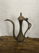 Vintage Handmade Hand Tooled Copper Turkish Kettle Pitcher Tea Pot h1 picture