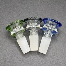 3Packs Colored 14mm Male Glass Bowl Slide For Glass Hookah Bong Replacement Head picture