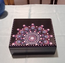 Decorative Hand Painted Wooden Trinket Box picture
