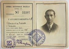 ROMA OPERA NAZIONALE BALILLA TESSERA L’AVANGUARDISTA A. IX° 1931 picture