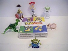 SWAROVSKI TOY STORY 6 PC SET - WOODY JESSIE BUZZ PIZZA PLANET ALIEN REX HAMM picture