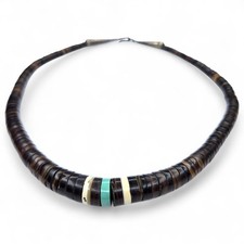 Vintage Native American Santo Domingo Heishi Necklace 16.5 Inches picture