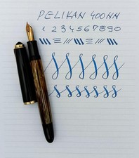 PELIKAN 400NN Piston Tortoise Fountain Pen 14k EF Nib Excellent Vintage RARE picture