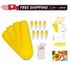 Essential 8-Piece Corn Holder Set with Stainless Steel Skewers & Butter Spreader picture