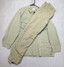 Vintage US Military Mens Large Olive Green Vietnam Era Jungle Fatigue Uniform picture