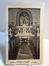 Interior of the Chapel, Marymount College, Los Angeles, CA Vintage Postcard picture