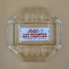 Vintage 1940s Hotel Last Frontier Las Vegas SAFEX Glass Ashtray Casino Americana picture