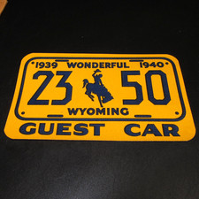 1939 Guest Car Bucking Horse Riding Wonderful Wyoming Souvenir Yellowstone Park picture