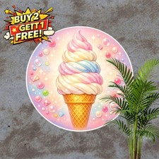 Vintage Sweet Shop Candy Store Desserts 8x8 Round Metal Tin Sign Wall Plaque picture