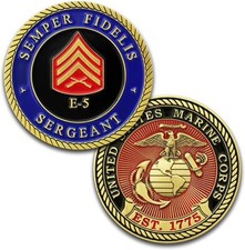 United States Marine Corps Sergeant E5 Challenge Coin picture