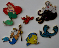 Disney DLR GWP Little Mermaid Map Pin Ariel 6 Pin Set + Map picture