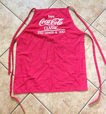 Vintage COCA-COLA Classic Red Apron Coke Advertising Red White & You picture
