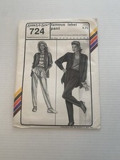 Vintage 1987 Stretch & Sew Sewing Pattern 724 Famous Label Pant Hip Size 32-48 picture