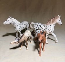 Schleich Knabstrupper Horse Family Figurine Lot of 4 picture