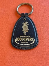 Vintage Seagram’s 100 Pipers Scotch Whisky Keychain Key Fob Advertising picture