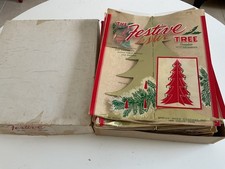 Box of 12 The Festive Tree GOLD Aluminum Tabletop Christmas Tree Kits Vintage picture