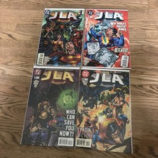 JLA # 1 2 3 4 * GRANT MORRISON * SUPERMAN * WONDER WOMAN * BATMAN * 1997 * picture