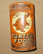 Hartz Mountain Vintage Turtle Food Collectible Orange Advertising Tin picture
