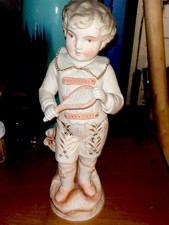 12” Antique Heubach & Gebruder Or Similar German/French Bisque Figurine Sports # picture