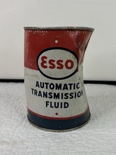 Vintage Esso Automatic Transmission Fluid Metal Can Oil Gas Petroliana Display⁠ picture
