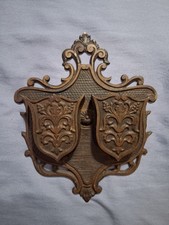 Antique 1860s Match Safe Double Gothic Style Cast Iron Match Wall Safe c1860s picture