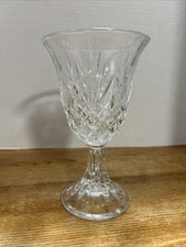 Godinger Lexington Lead Crystal Glass Hurricane Vase / Candle Holder picture