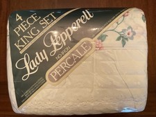 Vintage Westpoint Lady Pepperell Countless Rose King Sheet Set USA picture