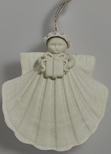 Vintage Margaret Furlong 1991 Holiday Angel Holding Gift Ornament Porcelain picture