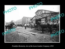 OLD LARGE HISTORIC PHOTO OF FRANKFORT KENTUCKY THE LYONS LUMBER Co c1910 picture