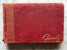 Personal Vtg House Guest Book w CALLIGRAPHY Christmas/New Years’s 1940’s~70’s picture