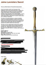 Jaime Lannister Sword limited to 2500 pieces picture