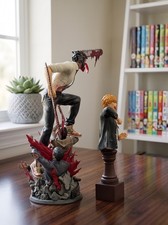Chainsaw Man Denji Figure 42cm Chainsaw Devil Form With Bust Anime Statue GK picture