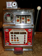 vintage medley mfg.10 cent one armed banker slot machine parts or repair used picture