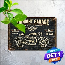 Ride Like The Wind Motorcycle Sign Vintage 1869 Biker Garage Metal Plaque 8x12 picture