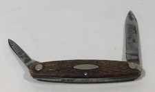 VTG Henry Sears & Son 1865 Jigged Bone 2 Blade Jack Pocket Knife USA Made picture