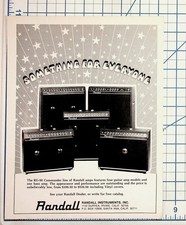 Vintage Randall Amps RG-90 Commander Guitar Bass Amplifier Magazine Ad picture