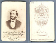 Adele, Wien, Antoniski ID Vintage Albumen CDV Business Card Tira picture