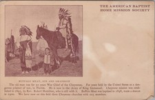 Buffalo Meat Cheyenne War Chief Son Grandson Postcard Native American Baptist picture
