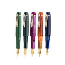 MAJOHN RS3 Mini Pocket Fountain Pen Premium Resin Iridium Nib EF/F Travel Gift picture