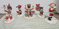 Garfield Christmas Band 5-Piece Figurine Set Resin Painted Multicolor Indoor picture