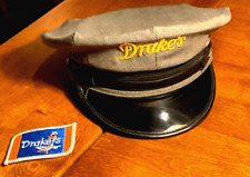 1940’s DRAKE’S BAKED GOODS DELIVERY MAN UNIFORM HAT W/AN EXTRA MORE MODERN PATCH picture