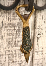 Vintage • Made in Israel • Brass Character Bust • Mid Century Bottle Opener picture