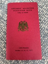 FREE SHIP 1972 Ancient Accepted Scottish Rites Freemasonry Valley of Canton OH picture