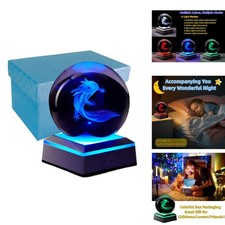Conalisk 3D Axolotl Crystal Ball Night Light 3.15 Inch LED Base Axolotl-C picture