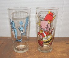 Vintage 1973 1976 Pepsi Looney Tunes Glass Lot Road Runner Elmer Fudd Band picture